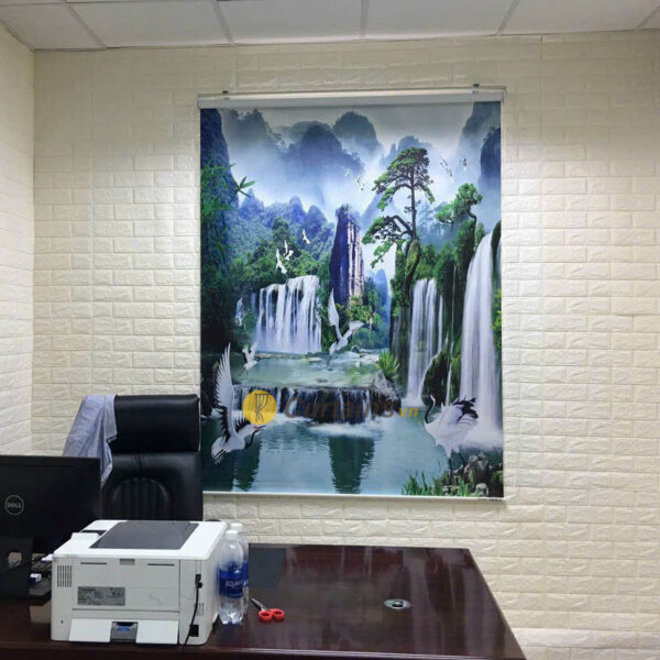 Rèm cửa cuốn in tranh tphcm, chống nắng giá xưởng