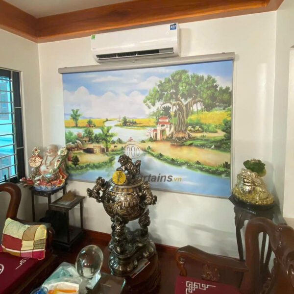 Các mẫu rèm cửa sổ cuốn in tranh 3D sang trọng 2025
