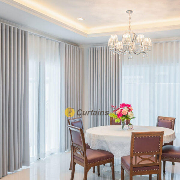 Rèm vải may định hình 2 lớp cao cấp đơn giản, hiện đại